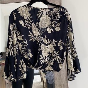 Amuse society crop blouse